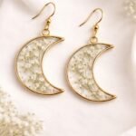 lunar blossom resin earrings