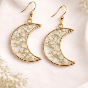 lunar blossom resin earrings
